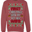 First Christmas With My Hot New Wife Classic Newlywed Ugly Christmas Sweater Crewneck Sweatshirt
