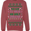 Too Cute to Wear an Ugly Sweater, Funny Xmas Ugly Christmas Sweater Crewneck Sweatshirt