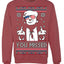 You Missed Funny 45 47 President Trump Shot USA Glasses Ugly Christmas Sweater Crewneck Sweatshirt