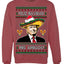 Feliz Navidad Mi Amigos Funny President Ugly Christmas Sweater Crewneck Sweatshirt