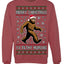 Merry Christmas Ya Filthy Humans Funny Sasquatch Bigfoot Ugly Christmas Sweater Crewneck Sweatshirt