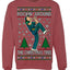 Rockin Around the Christmas Tree Raygun Viral Breakdancer Ugly Christmas Sweater Crewneck Sweatshirt