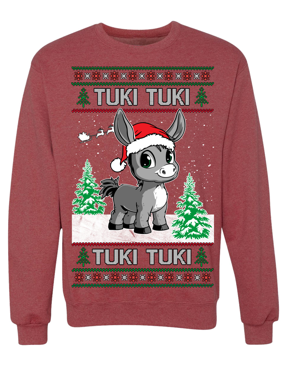 Tuki Tuki Tuki Funny Spanish Music Lyrics Ugly Christmas Sweater Crewneck Sweatshirt
