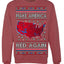 Make America Red Again USA Map Trump 2024 Ugly Christmas Sweater Crewneck Sweatshirt
