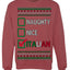 Naughty Nice Italian Funny Italians Italy Colors Ugly Christmas Sweater Crewneck Sweatshirt