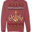 Merry Glizzmas, Funny Glizzy Hot Dog Baby Jesus Catholic Nativity, Fast Food Mustard Condiment Glizzys Humor Ugly Christmas Sweater Crewneck Sweatshirt
