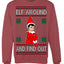 Elf Around and Find Out Funny Gift Toy on a Shelf, Classic Viral Winter Holidays Xmas Meme Ugly Christmas Sweater Crewneck Sweatshirt