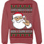 Santa Knows You've Been a Dumb Bitch Funny Vulgar Dirty Ugly Christmas Sweater Crewneck Sweatshirt