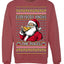Everybody Knows the Rules Funny Santa Claus Pizza Score Ugly Christmas Sweater