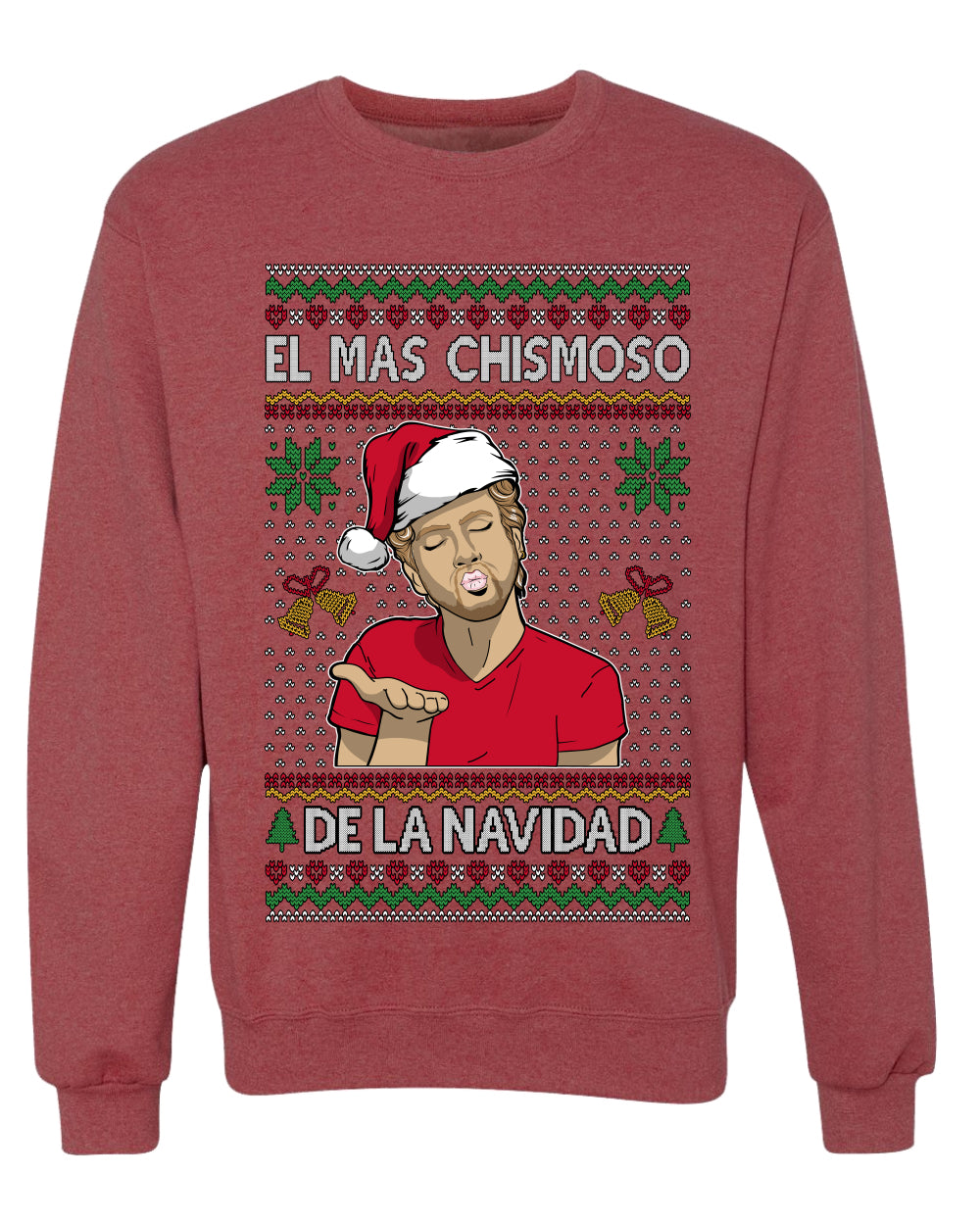 El Mas Chismoso De La Navidad, Unisex Ugly Christmas Sweater, Crewneck Sweatshirts