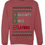 Naughty Nice, Latino, Latin American Humor Christmas Design, Unisex Ugly Christmas Sweater, Crewneck Sweatshirts