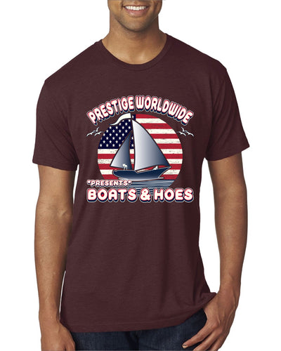 Vintage Retro USA Prestige Worldwide Funny Boats and Hoes Vintage / Retro Mens Premium Tri Blend T-Shirt