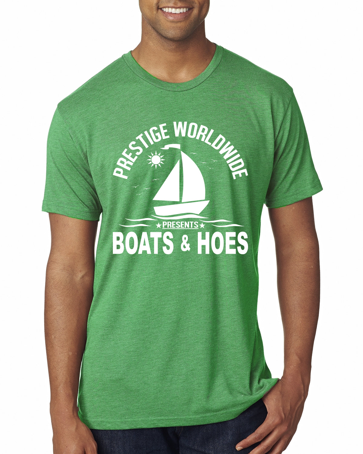 Prestige Worldwide Funny Boats and Hoes Vintage / Retro Mens Premium Tri Blend T-Shirt