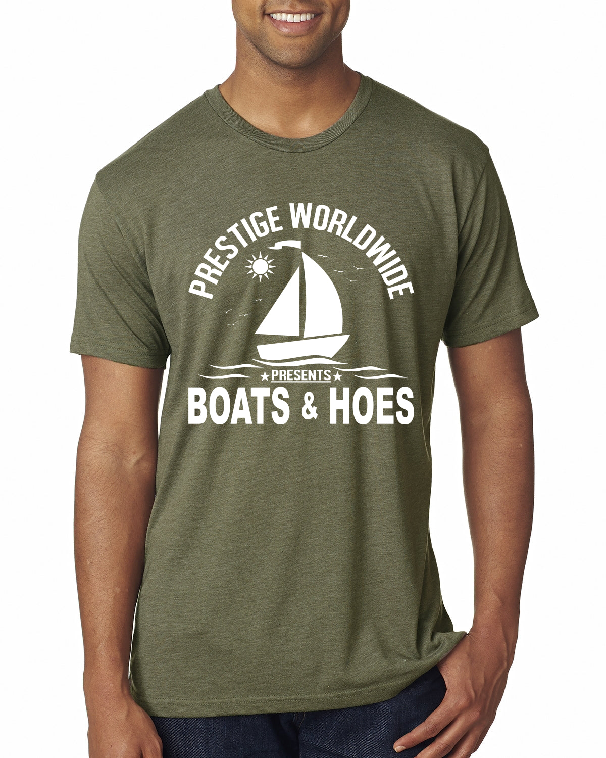 Prestige Worldwide Funny Boats and Hoes Vintage / Retro Mens Premium Tri Blend T-Shirt