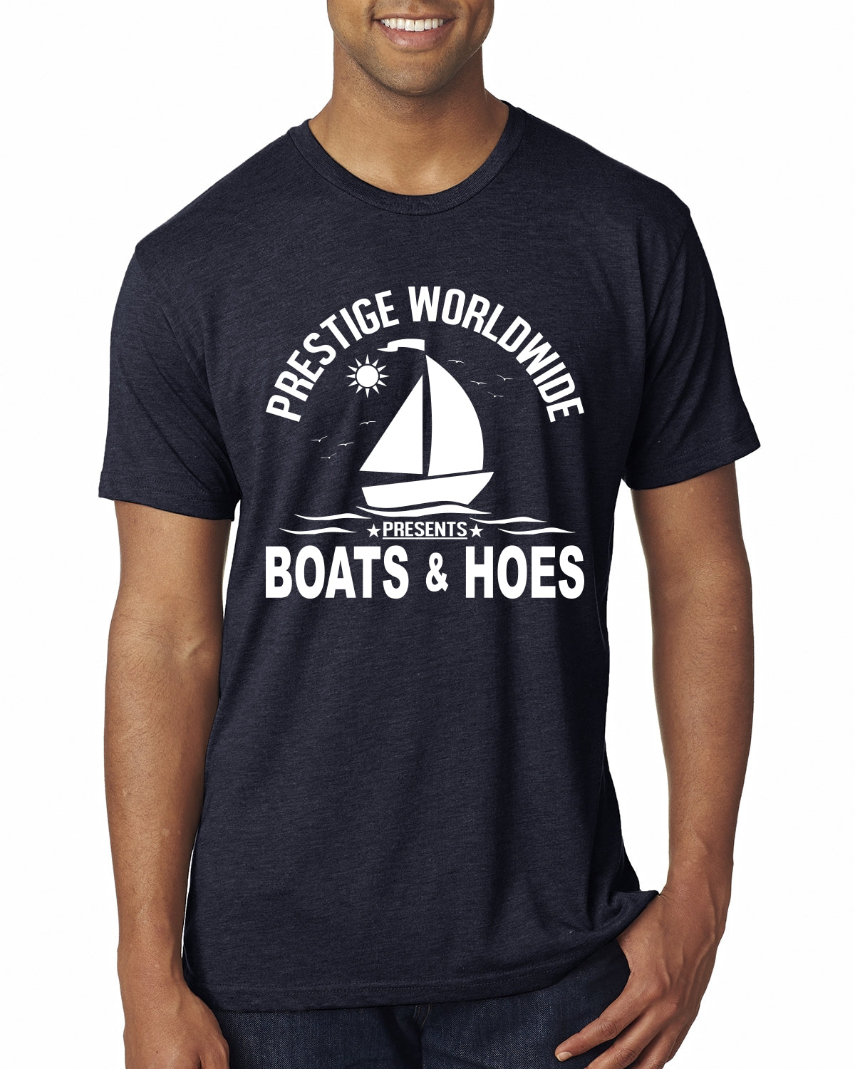 Prestige Worldwide Funny Boats and Hoes Vintage / Retro Mens Premium Tri Blend T-Shirt