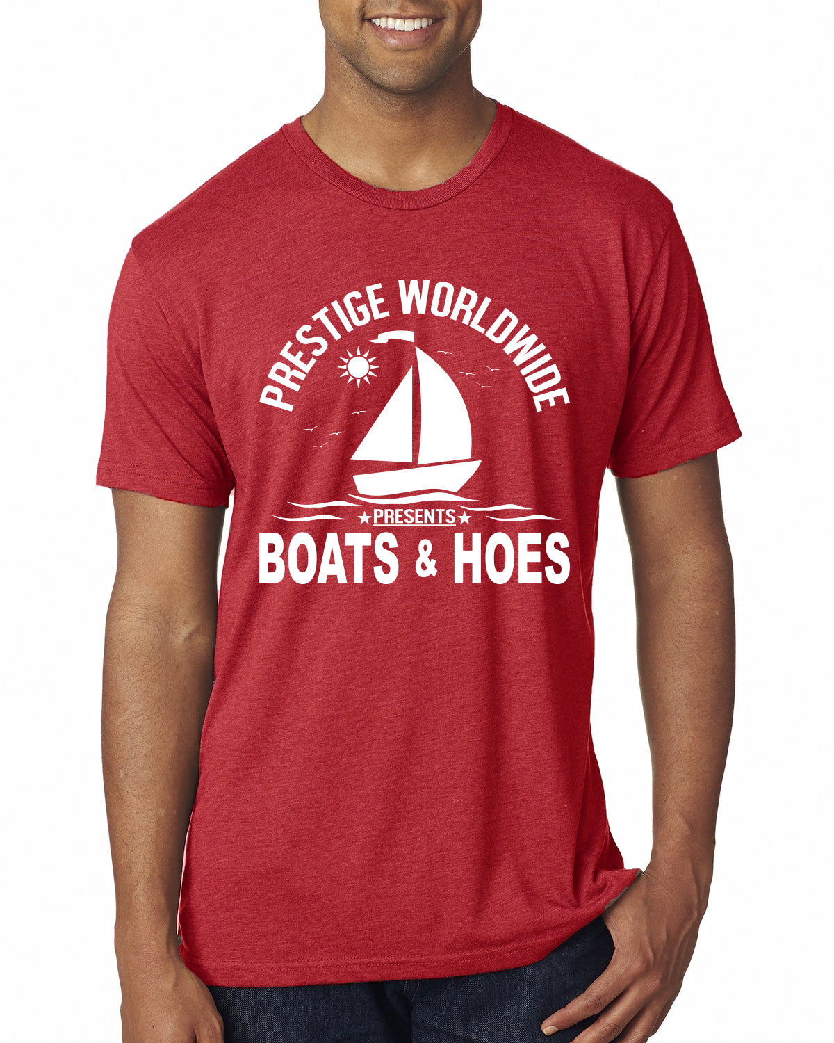 Prestige Worldwide Funny Boats and Hoes Vintage / Retro Mens Premium Tri Blend T-Shirt