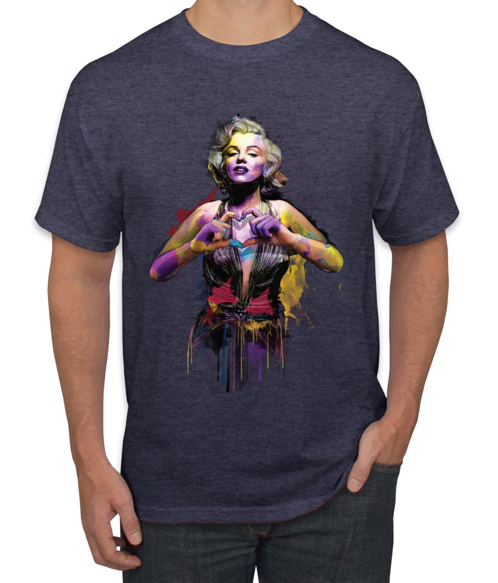 Marilyn Watercolor Love Pop Culture Men's Graphic T-Shirt