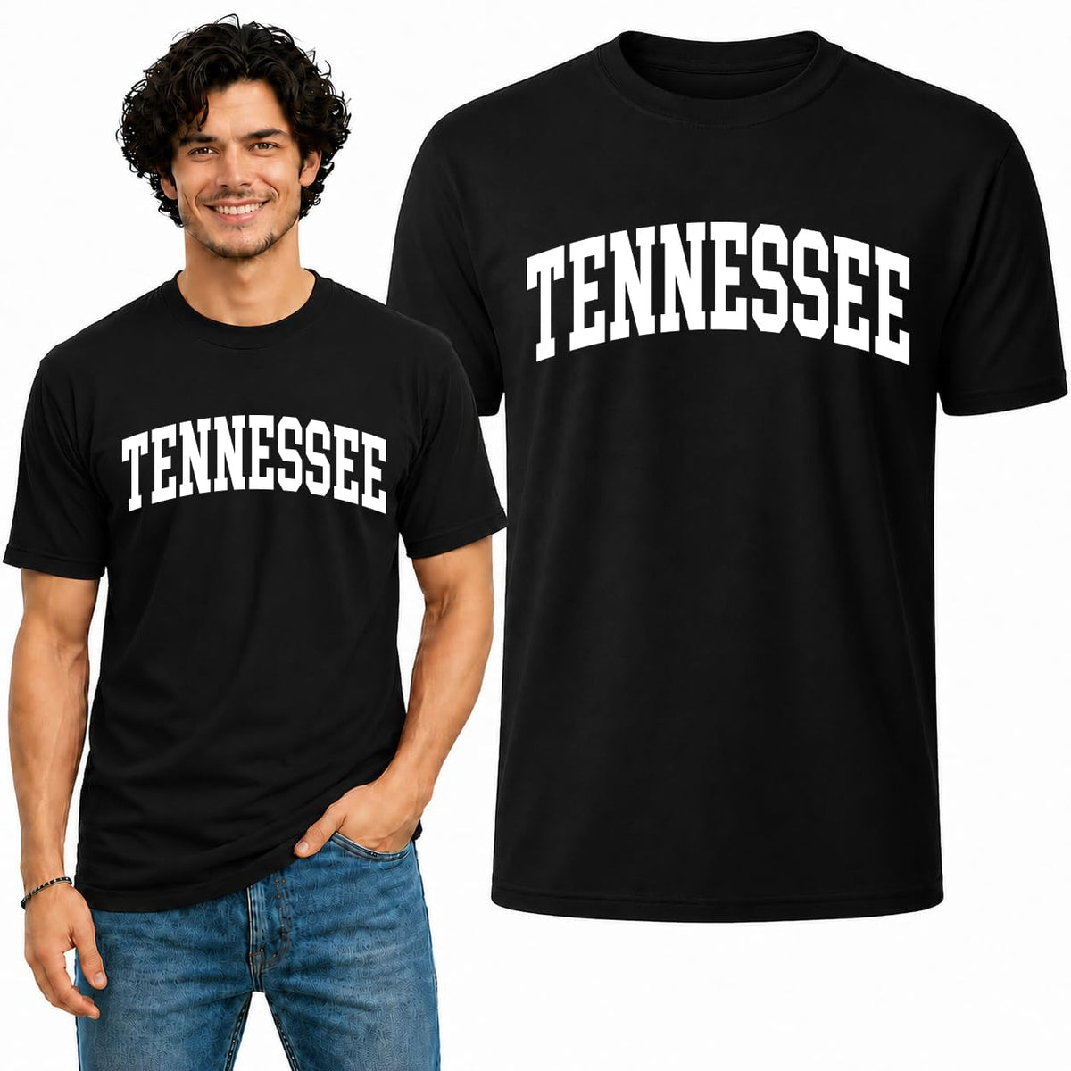 State of Tennessee Football Fan Graphic Fashion Men's T-Shirt
