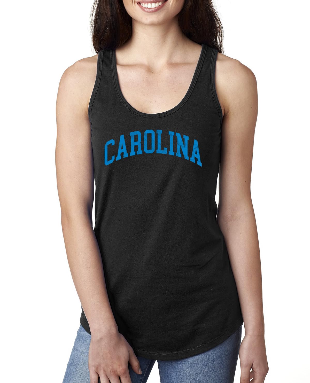 Classic Varsity College Style Fantasy Fan, Trendy Team Streetwear Sports Ladies Racerback Tank Top