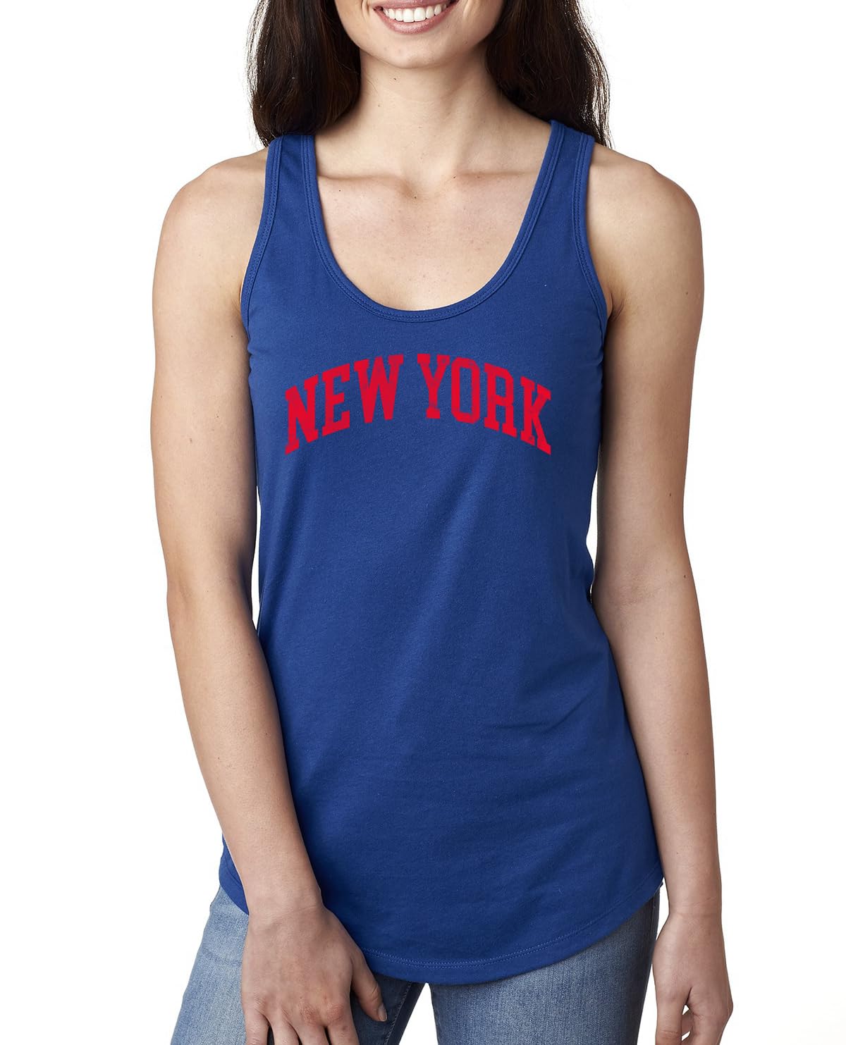 Classic Varsity College Style Fantasy Fan, Trendy Team Streetwear Sports Ladies Racerback Tank Top