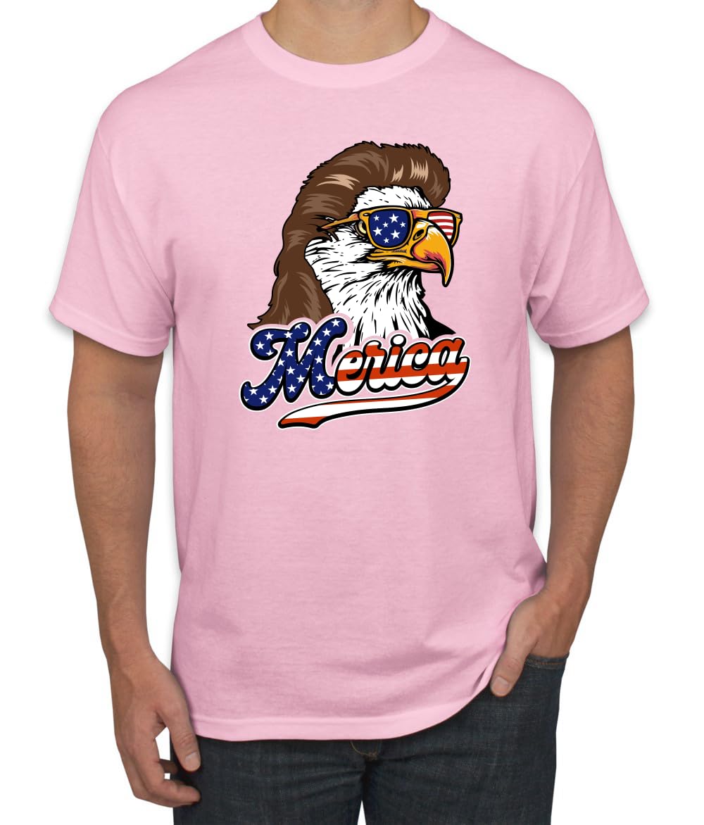 American Bald Eagle Mullet Glasses American Pride Men's T-Shirt