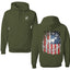 US Flag Ford Bronco Cars and Trucks Front and Back Unisex Hoodie Sweatshirt
