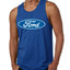 Ford Logo Tank Officially Licensed Blue Emblem Performance Cars and Trucks Mens Graphic Tank Top