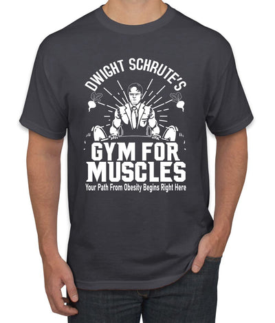 Dwight Schrute's Gym for Muscles Pop Culture Men's T-Shirt