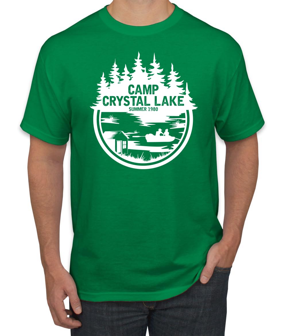 Camp Crystal Lake Retro NJ 80s White Horror Movie Jason Pop Culture Men's T-Shirt