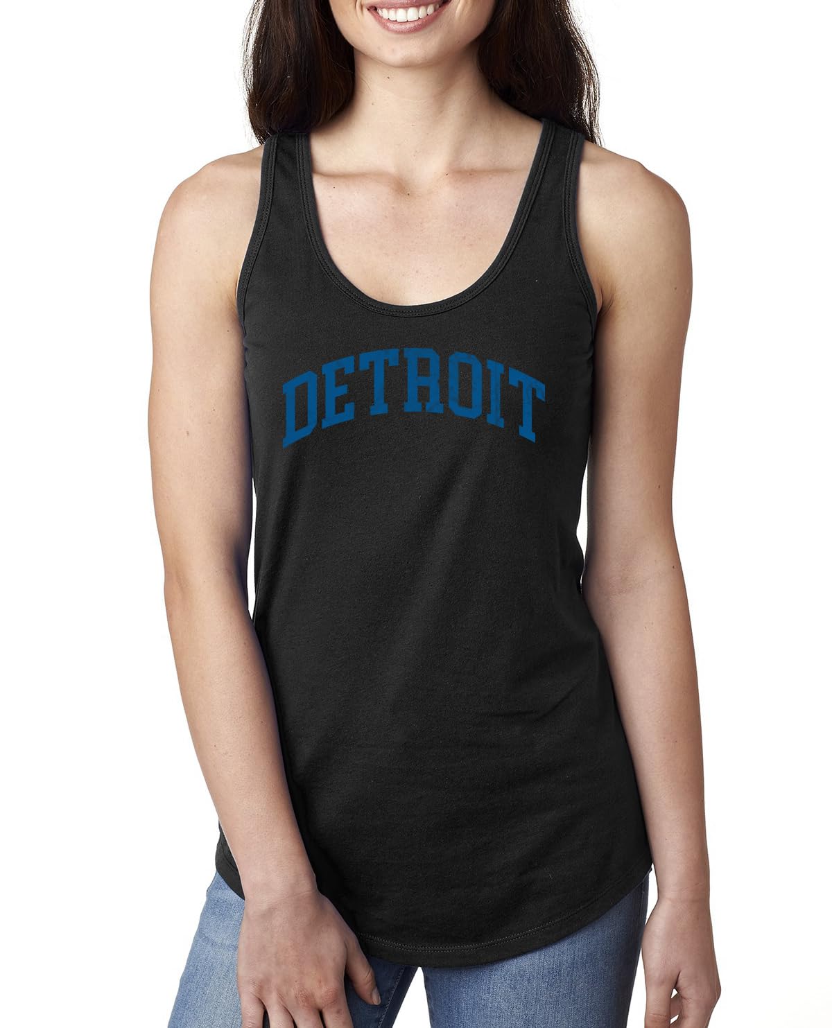 Classic Varsity College Style Fantasy Fan, Trendy Team Streetwear Sports Ladies Racerback Tank Top