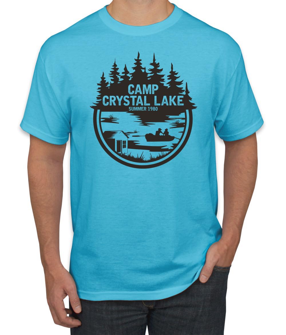 Camp Crystal Lake Retro NJ 80s Horror Movie Jason Pop Culture Men's T-Shirt