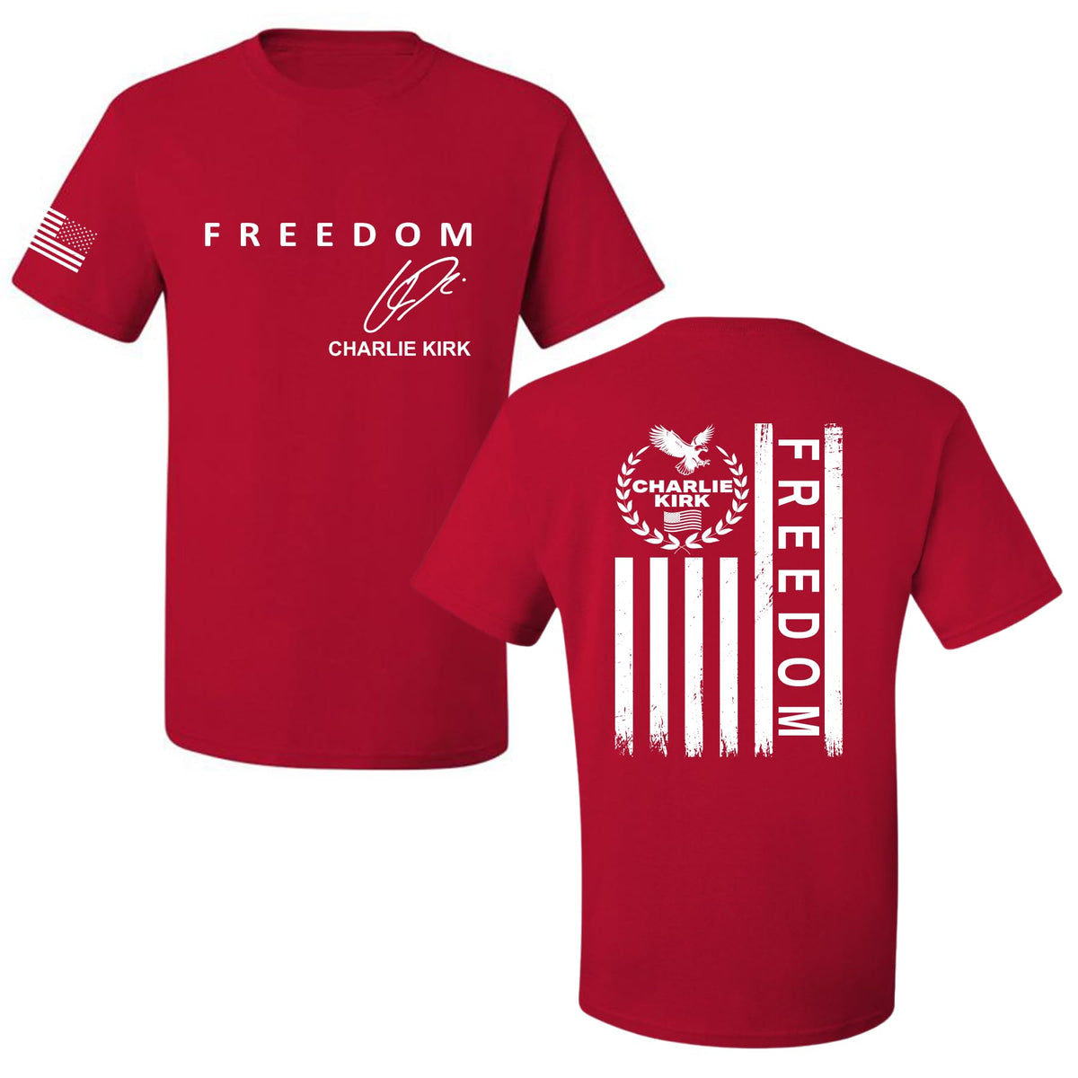 Freedom Cross, Christian Patriotic Men's T-shirt, Charlie Kirk Merch