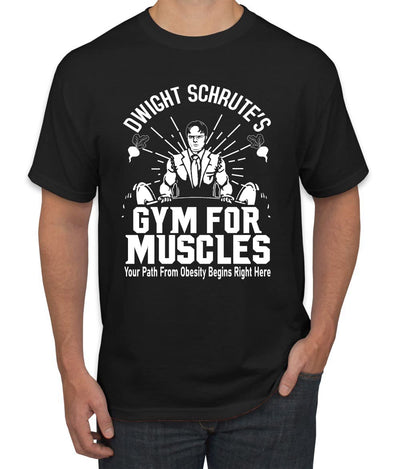 Dwight Schrute's Gym for Muscles Pop Culture Men's T-Shirt