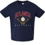 American Baseball Fan Vintage Distressed Field Sports Toddler Crew Graphic T-Shirt