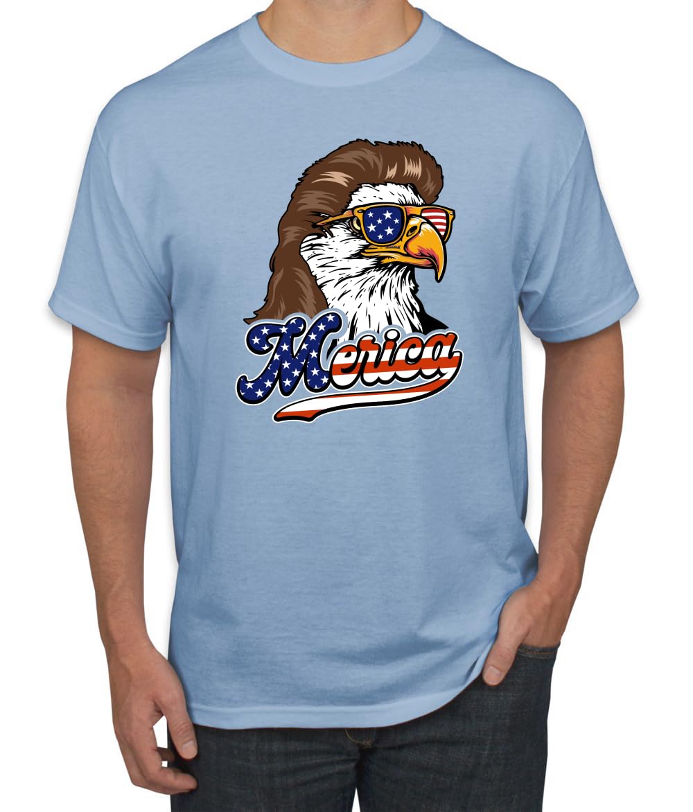 American Bald Eagle Mullet Glasses American Pride Men's T-Shirt