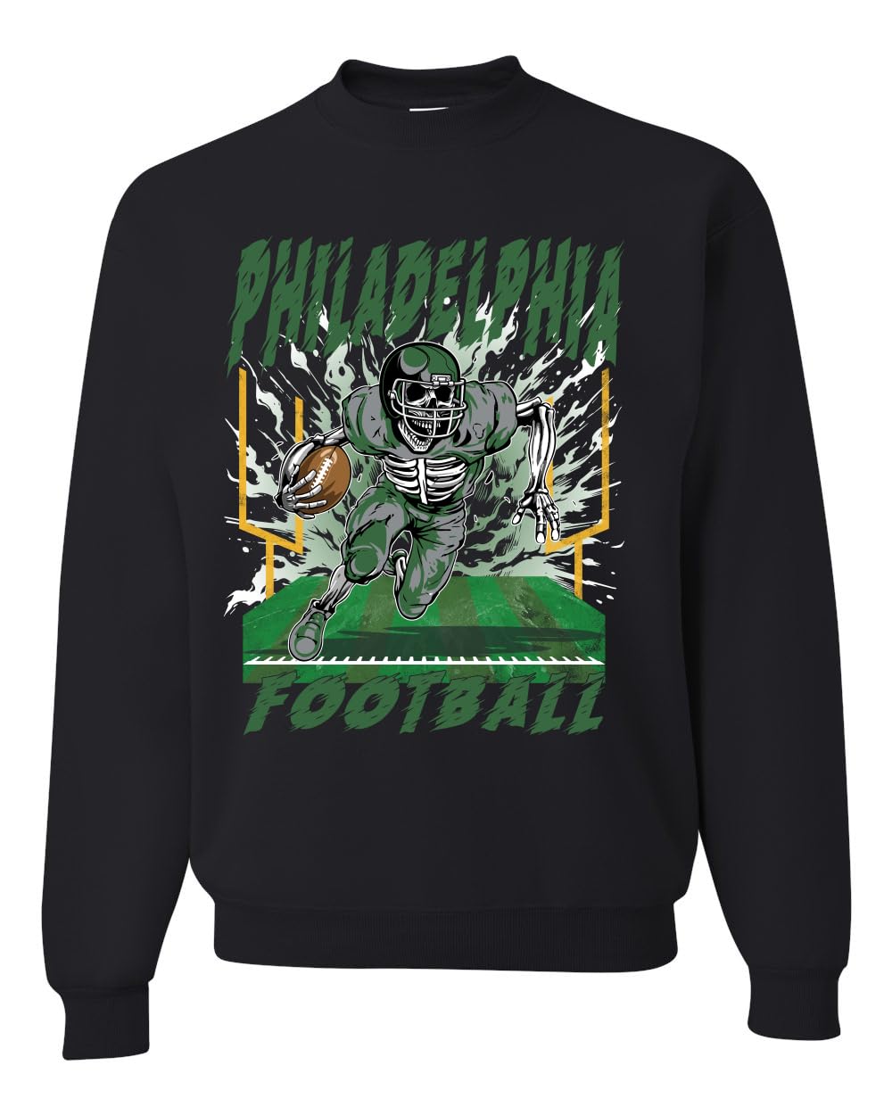 PHI Fantasy Football Sports Fan Pullover Soft Cotton Blend Graphic Unisex Crewneck Sweatshirt