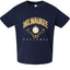 American Baseball Fan Vintage Distressed Field Sports Toddler Crew Graphic T-Shirt