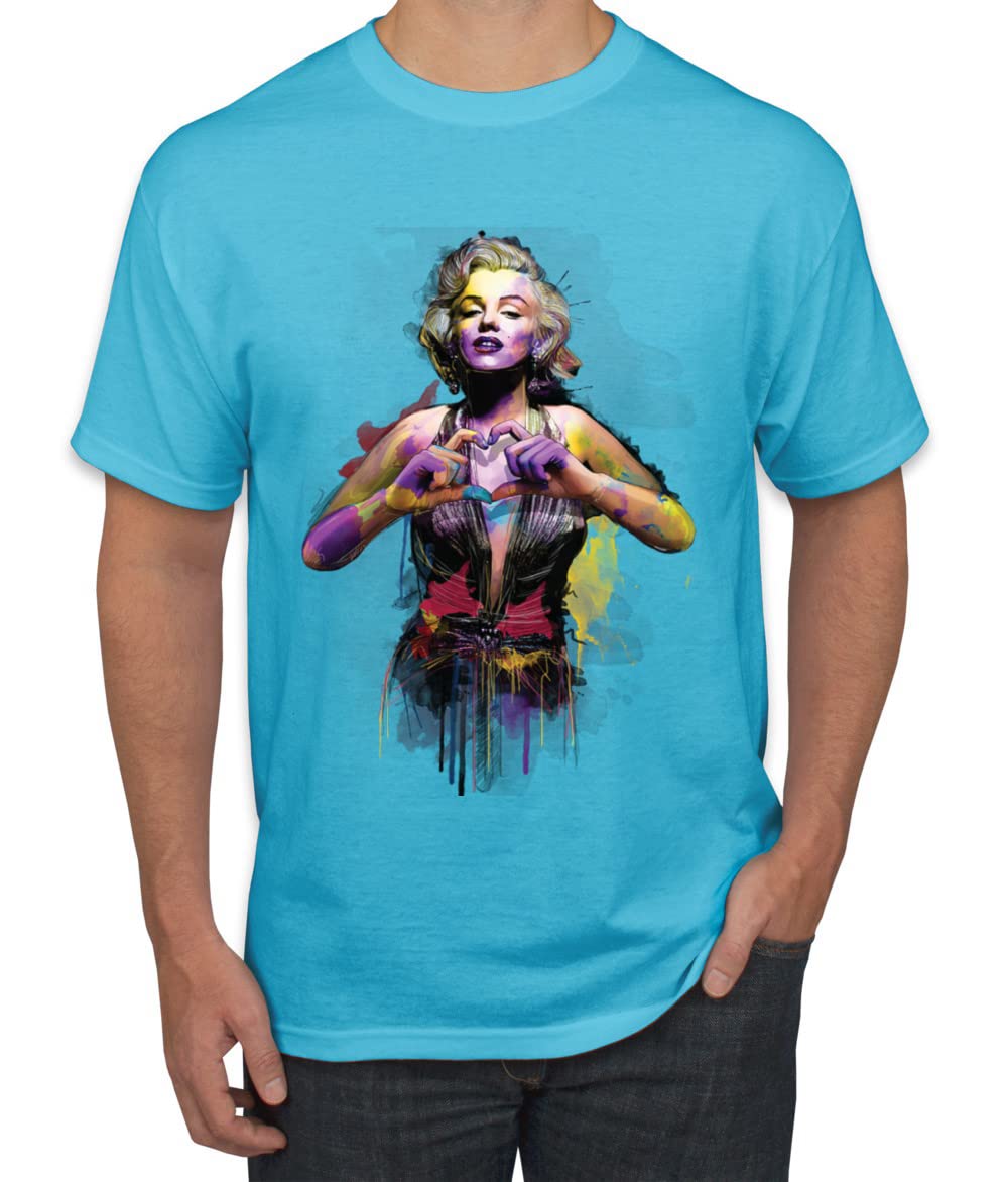 Marilyn Watercolor Love Pop Culture Men's Graphic T-Shirt