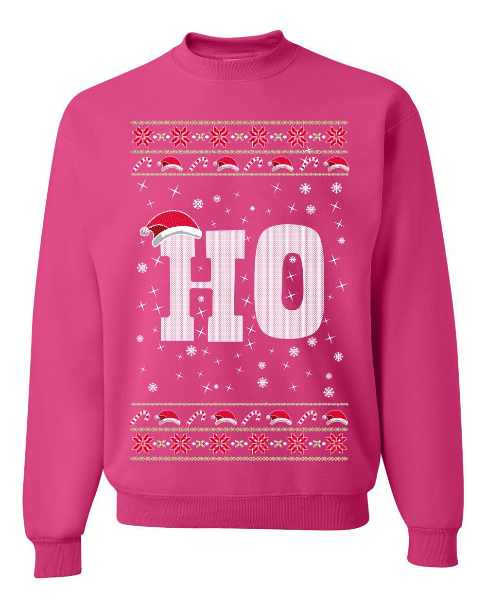 Where my Hos At Santa Ugly Christmas Sweater Unisex Crewneck Sweatshirt
