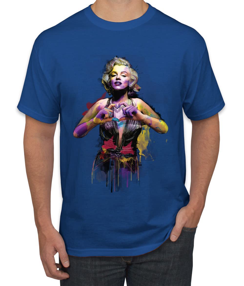 Marilyn Watercolor Love Pop Culture Men's Graphic T-Shirt