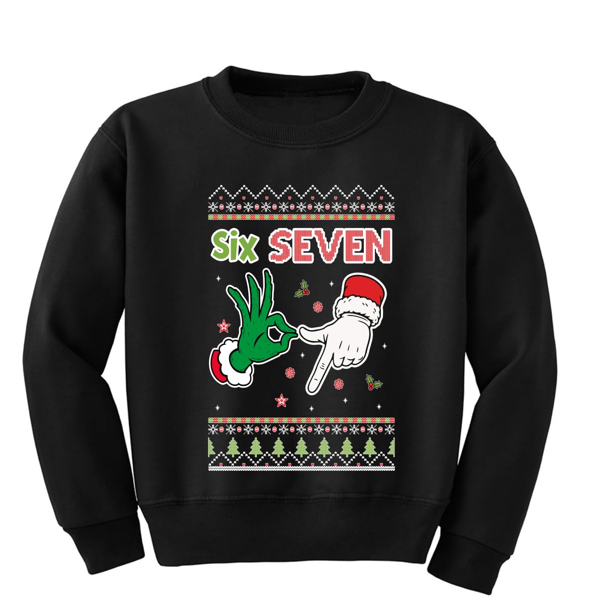 6 7 Numbers Six Seven Unisex Boys Girls Crewneck Sweatshirt