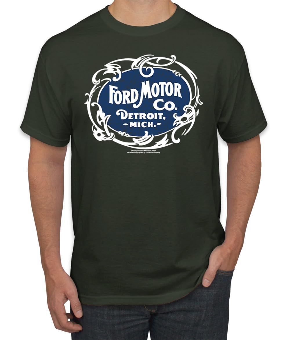 Ford Motor Co Detroit Michigan Classic Vintage Car Company Logo Cars and Trucks Men's T-Shirt