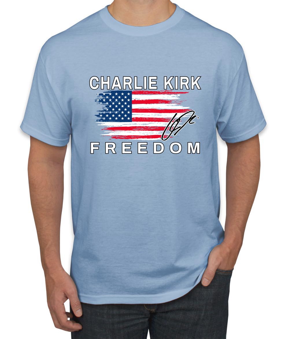 Freedom Shirt Red White and Blue USA Flag Tee, Patriotism American Pride Men's T-Shirt