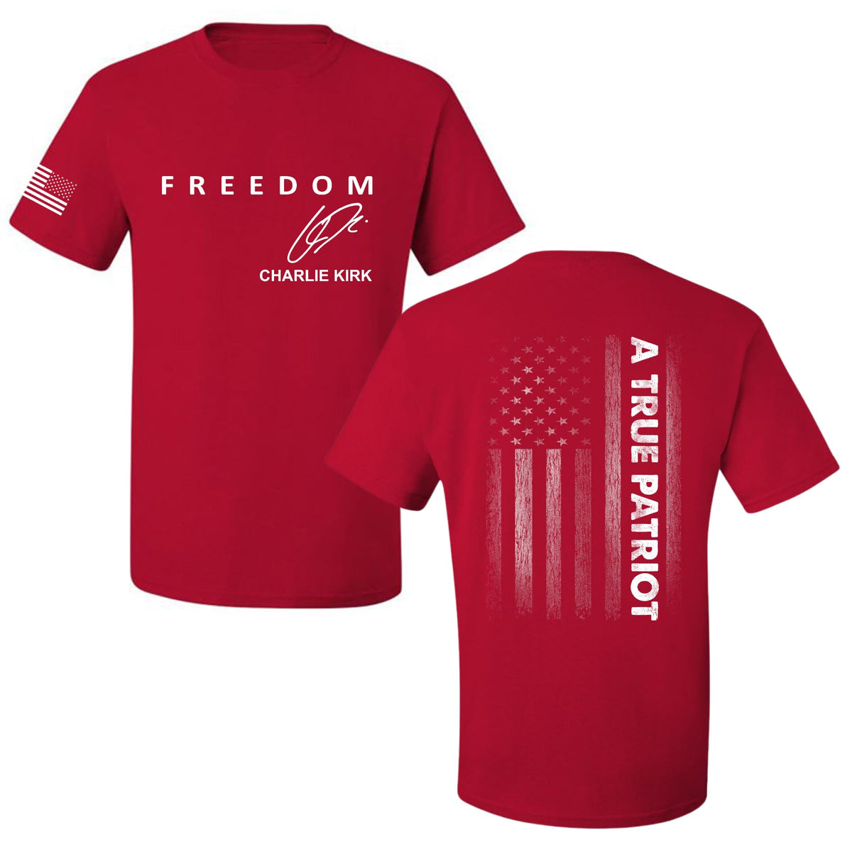 Freedom Cross, Christian Patriotic Men's T-shirt, Charlie Kirk Merch