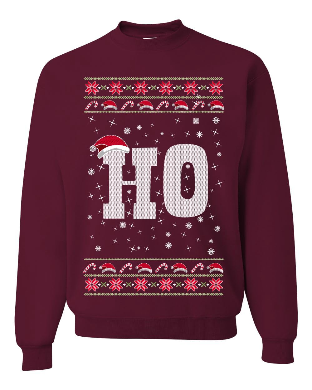 Where my Hos At Santa Ugly Christmas Sweater Unisex Crewneck Sweatshirt