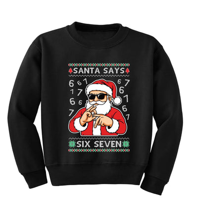 6 7 Numbers Six Seven Unisex Boys Girls Crewneck Sweatshirt