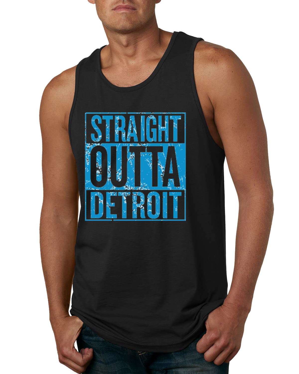 Straight Outta State Fan Fantasy Sports Mens Graphic Tank Top