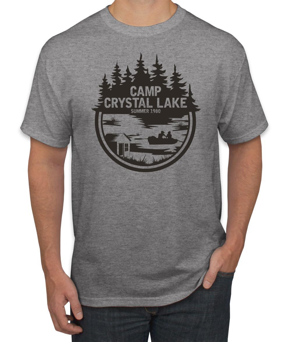 Camp Crystal Lake Retro NJ 80s Horror Movie Jason Pop Culture Men's T-Shirt