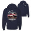 US Flag Ford Bronco Cars and Trucks Front and Back Graphic Zip Up Hoodie Sweatshirt