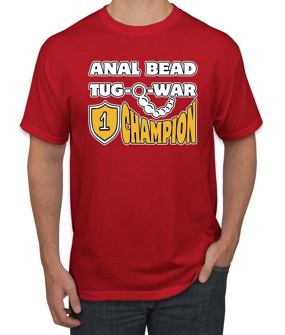 Anal Bead Tug O War Champion Funny Adult Humor Men's T-Shirt
